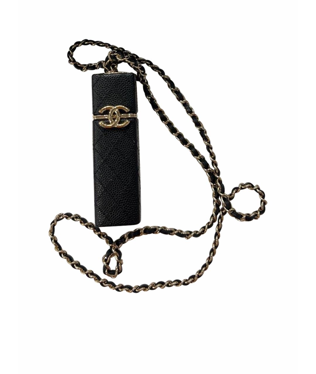 CHANEL Черная кожаная подвеска, фото 1