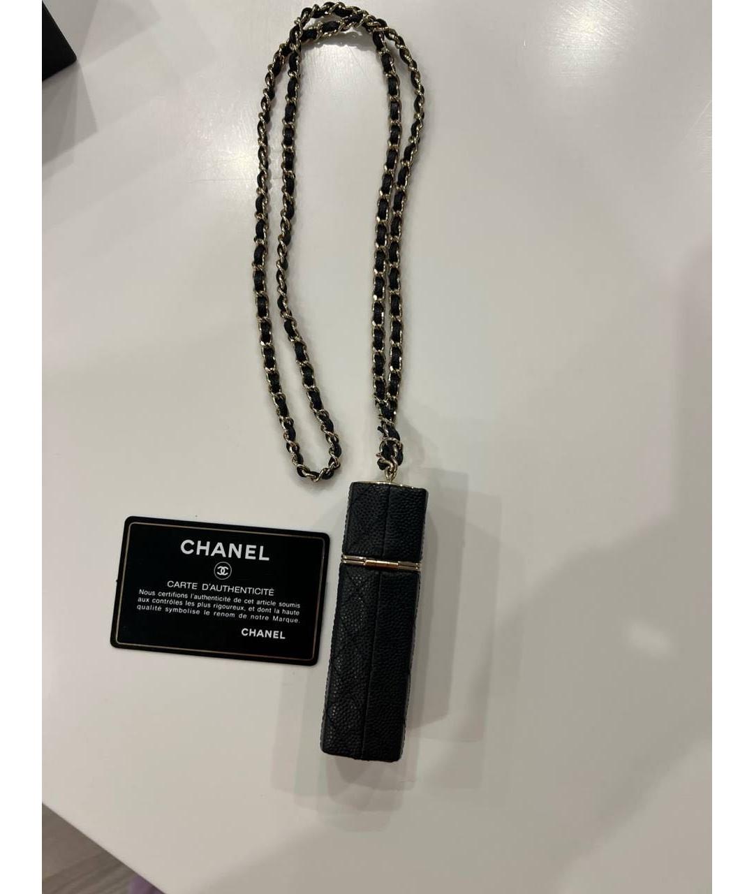 CHANEL Черная кожаная подвеска, фото 3