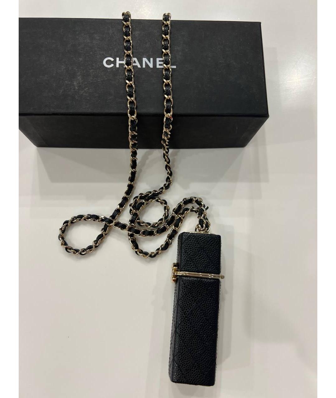 CHANEL Черная кожаная подвеска, фото 2