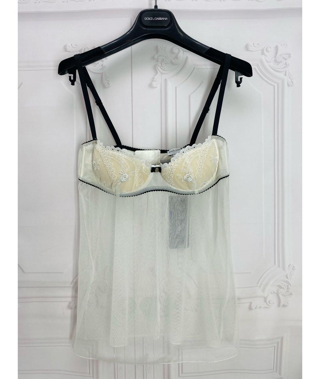 DOLCE&GABBANA Белая полиэстеровая майка, фото 8