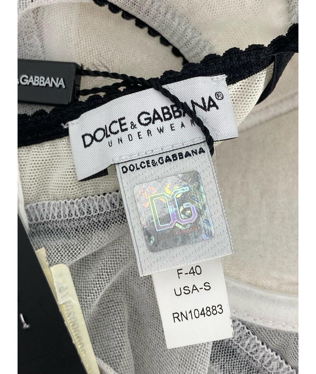 DOLCE&GABBANA Белая полиэстеровая майка, фото 6