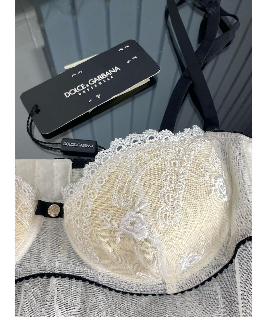 DOLCE&GABBANA Белая полиэстеровая майка, фото 4