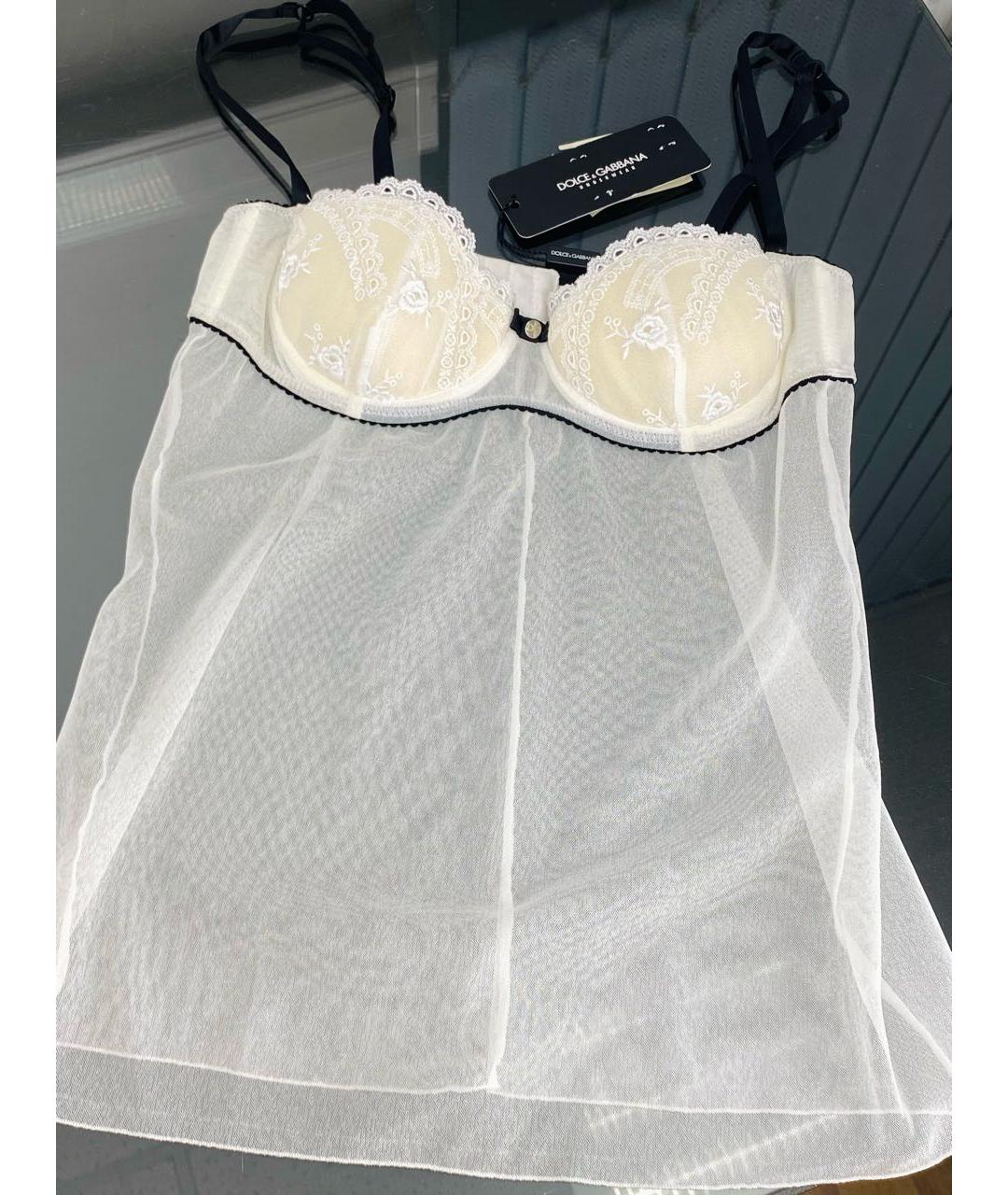 DOLCE&GABBANA Белая полиэстеровая майка, фото 3