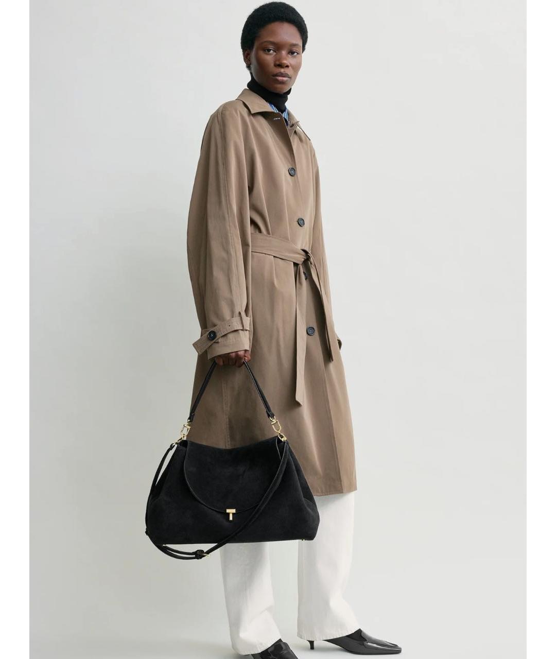 TOTEME Черная кожаная сумка с короткими ручками, фото 2