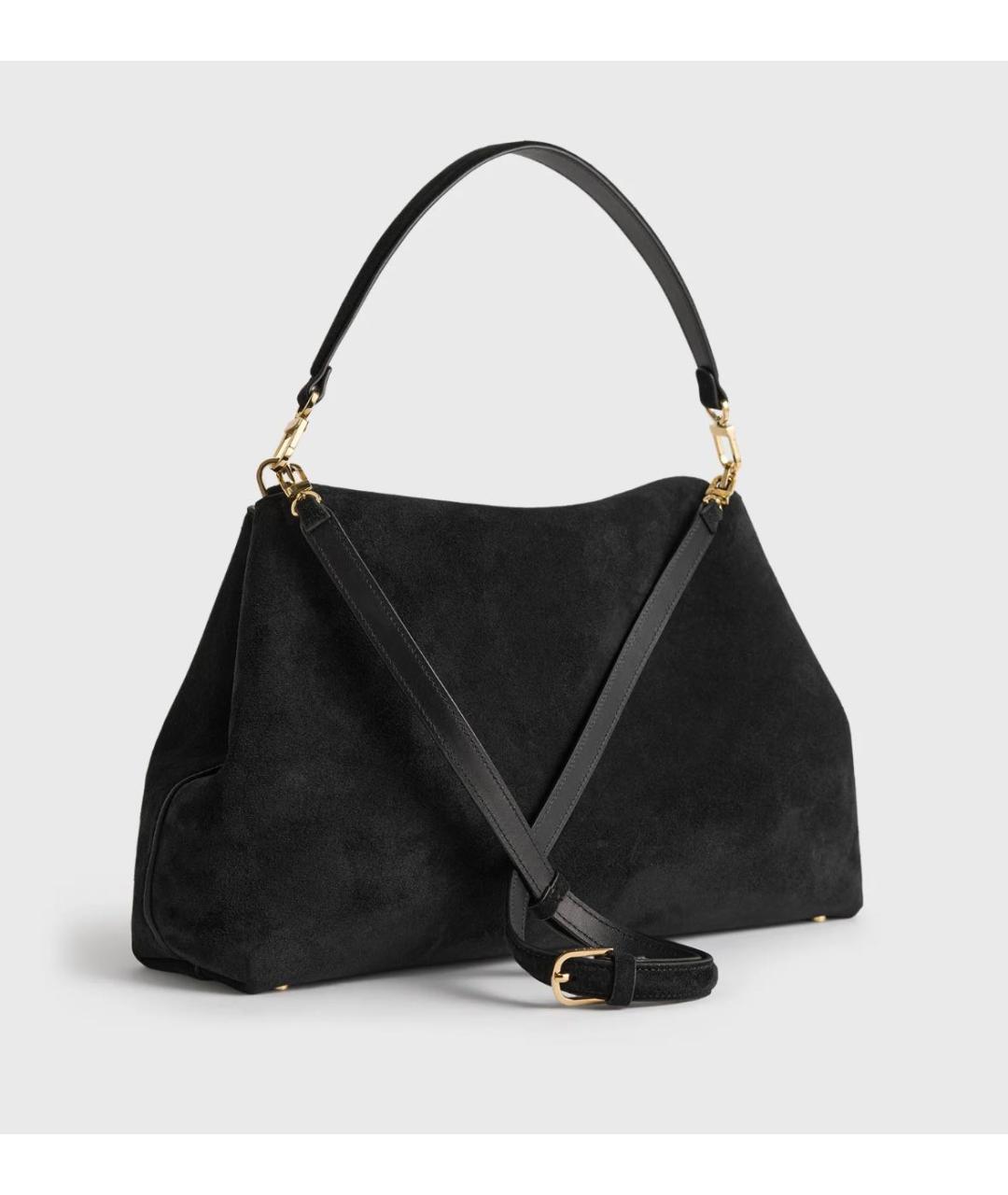 TOTEME Черная кожаная сумка с короткими ручками, фото 3