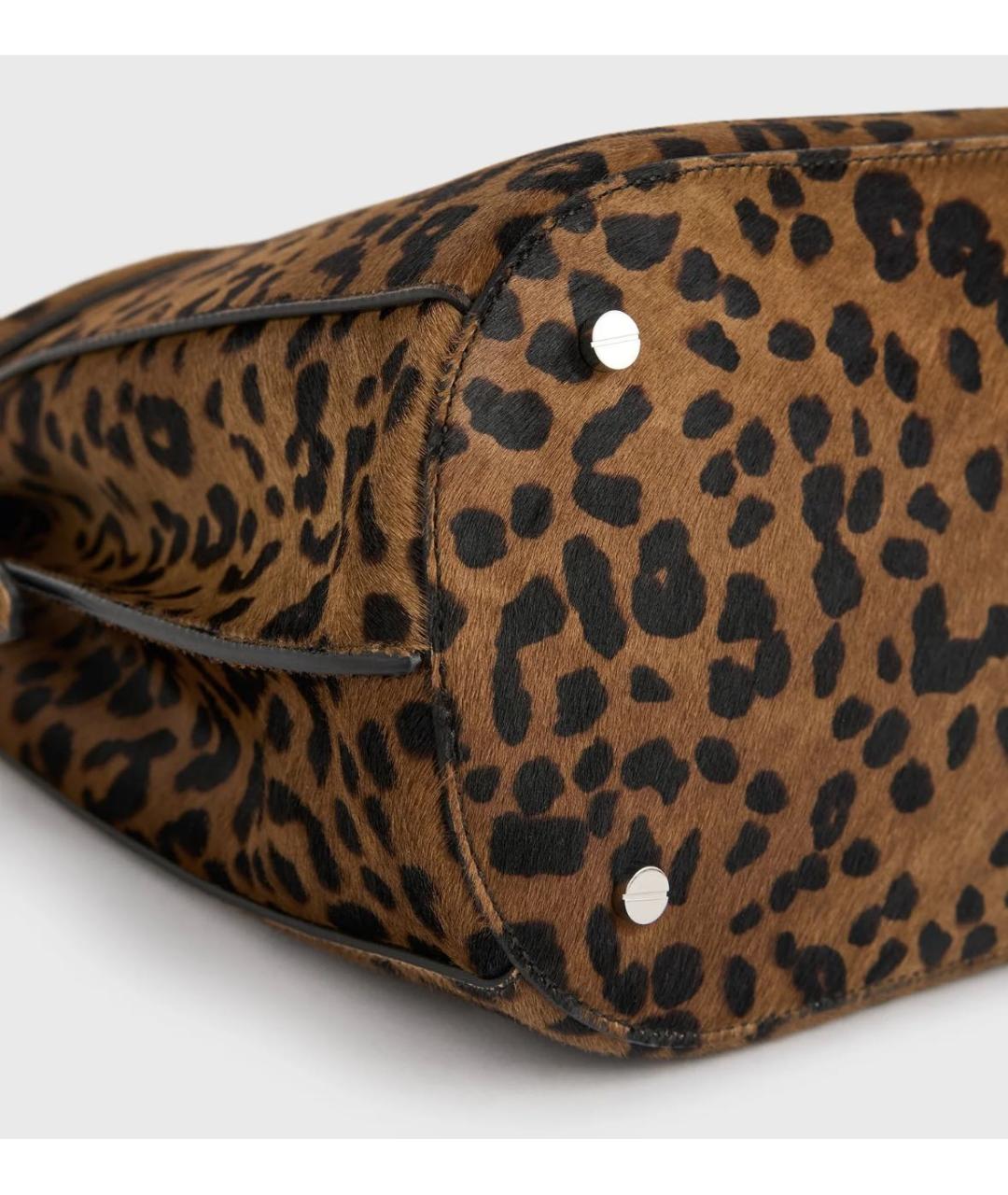 TOTEME Коричневая кожаная сумка с короткими ручками, фото 4