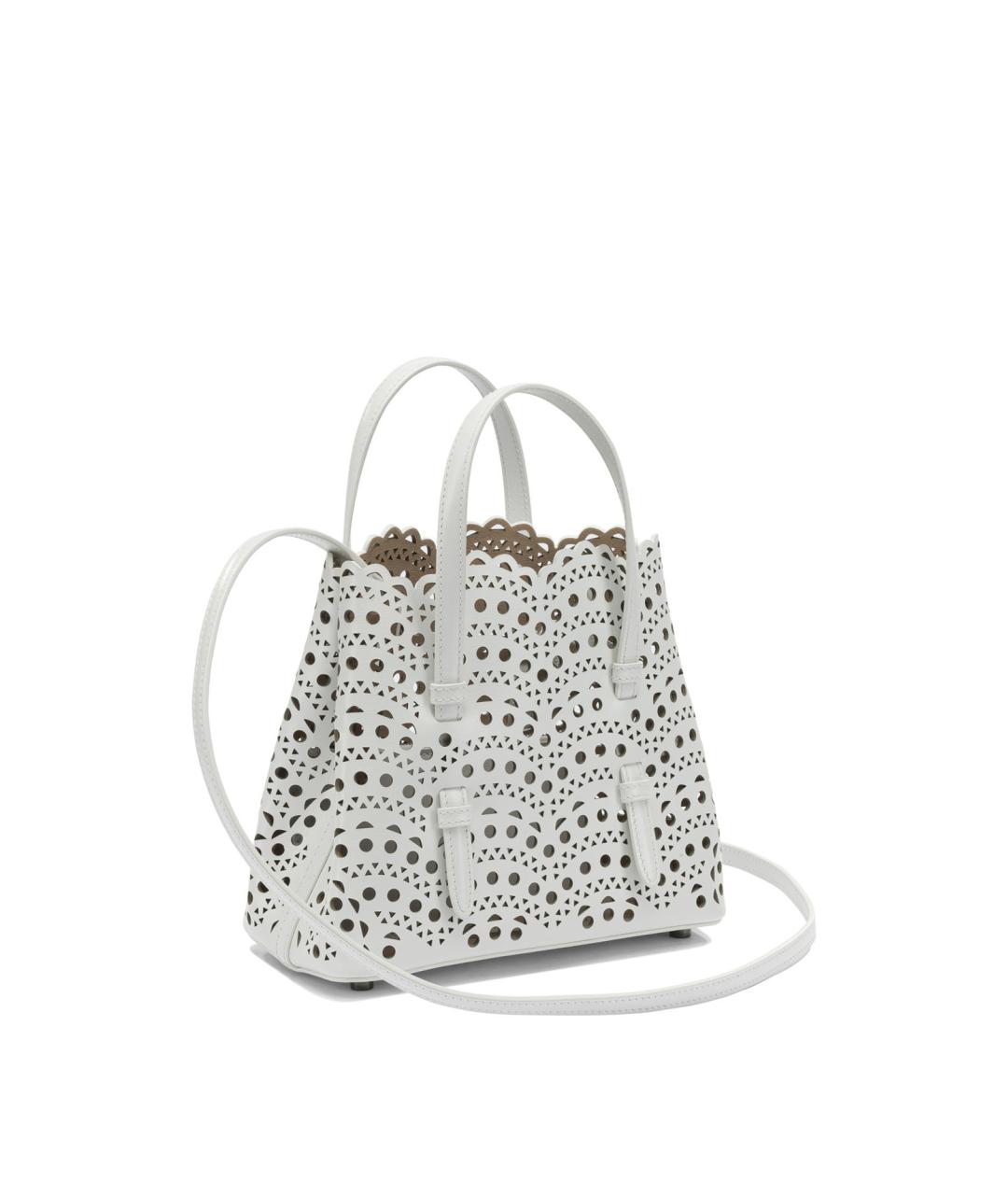 ALAIA Белая кожаная сумка тоут, фото 2