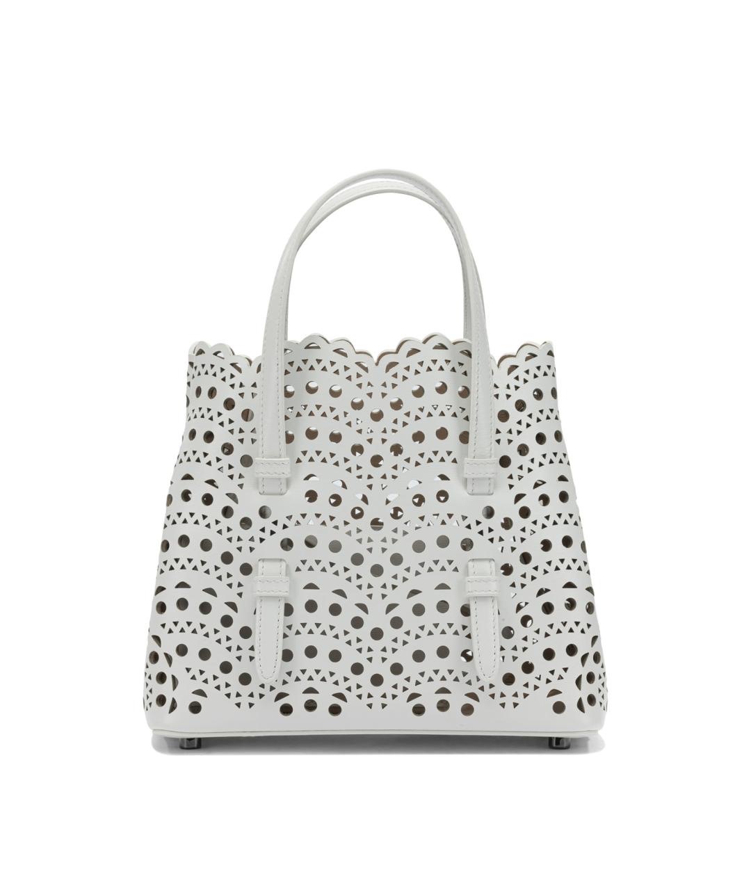 ALAIA Белая кожаная сумка тоут, фото 3