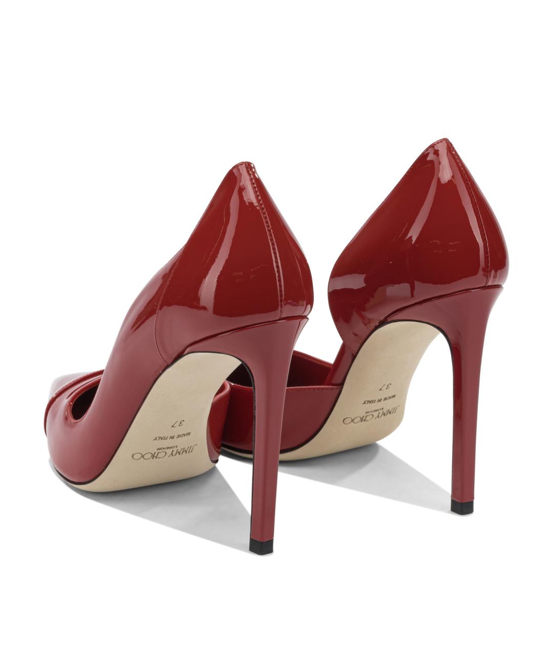 JIMMY CHOO Красные туфли из лакированной кожи, фото 4