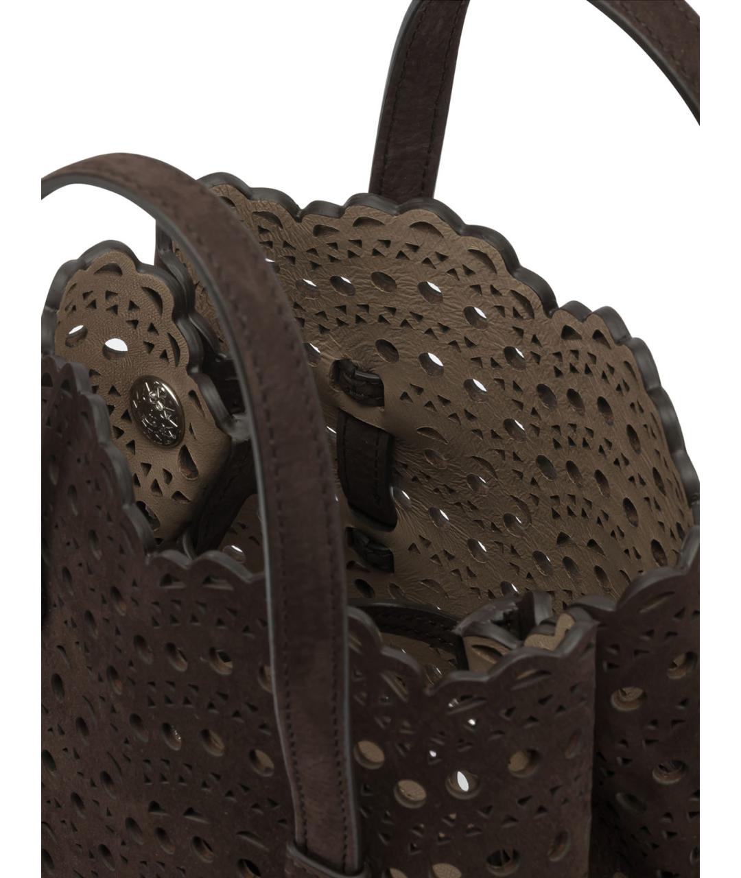 ALAIA Коричневая кожаная сумка тоут, фото 5