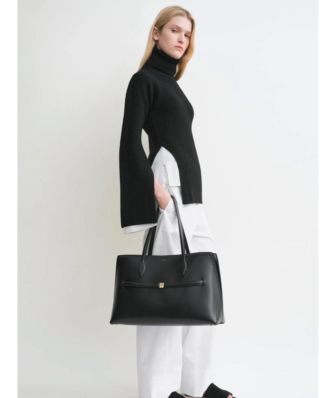 TOTEME Черная кожаная сумка тоут, фото 2