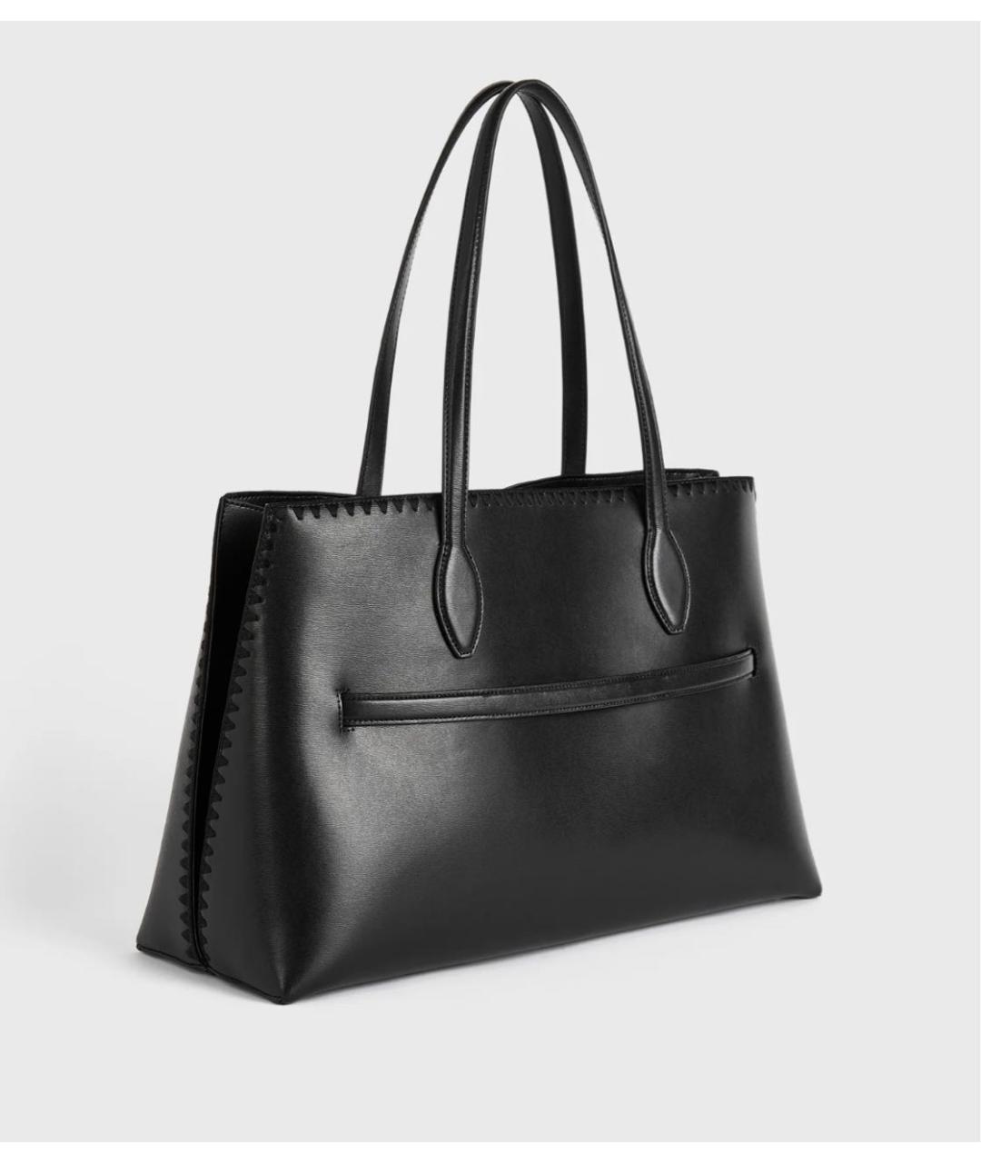 TOTEME Черная кожаная сумка тоут, фото 4
