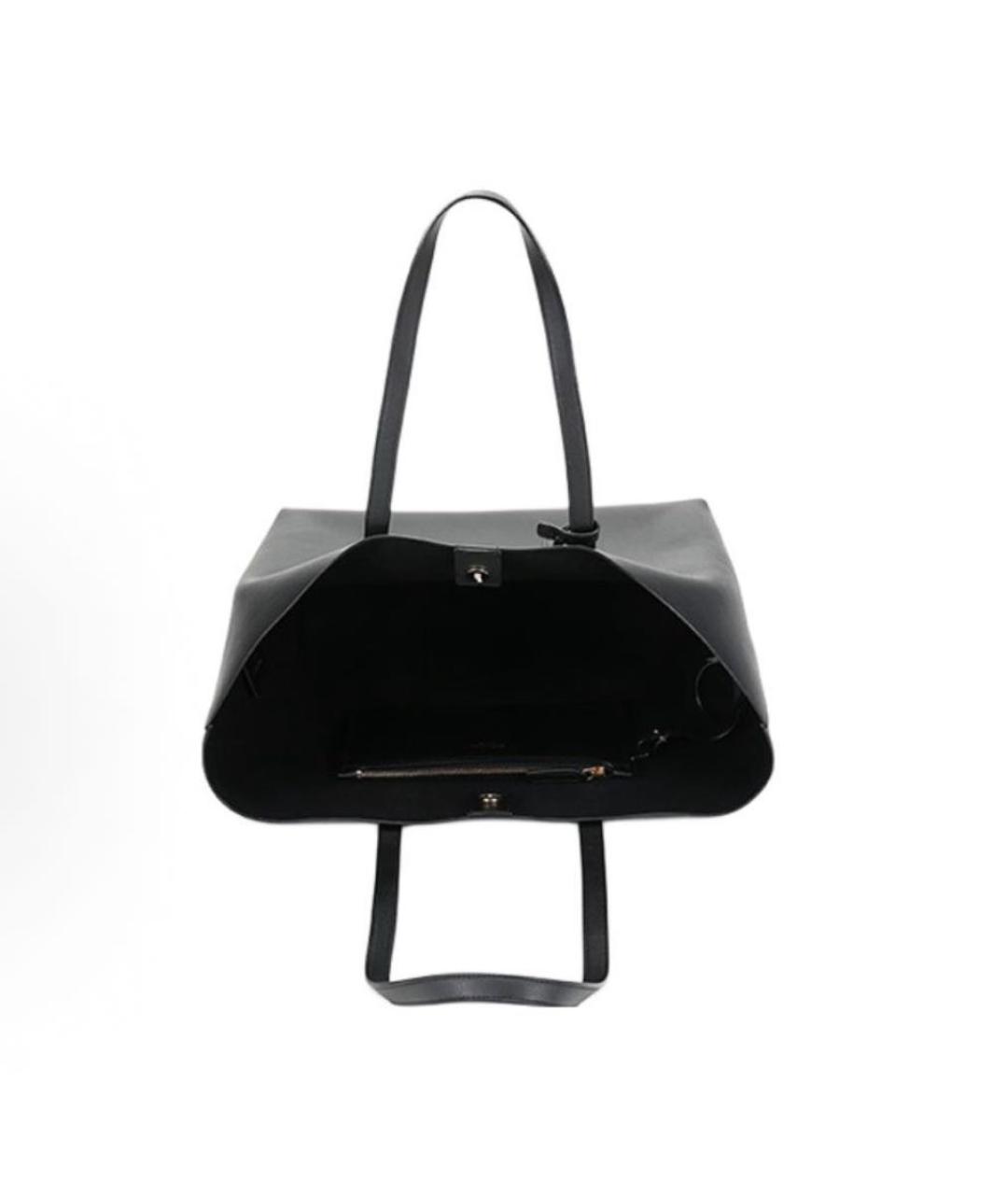 SAINT LAURENT Черная кожаная сумка с короткими ручками, фото 5