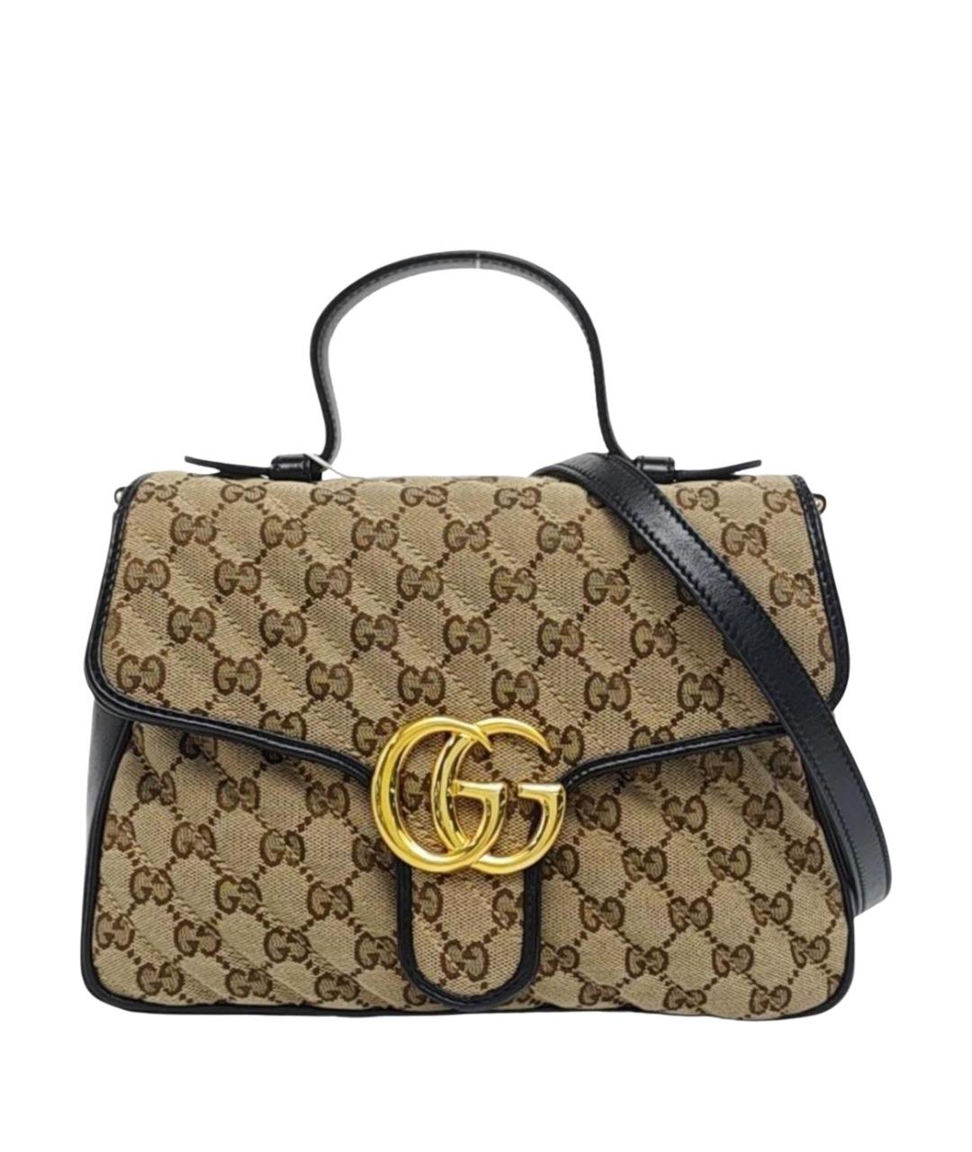 GUCCI Коричневая кожаная сумка через плечо, фото 1