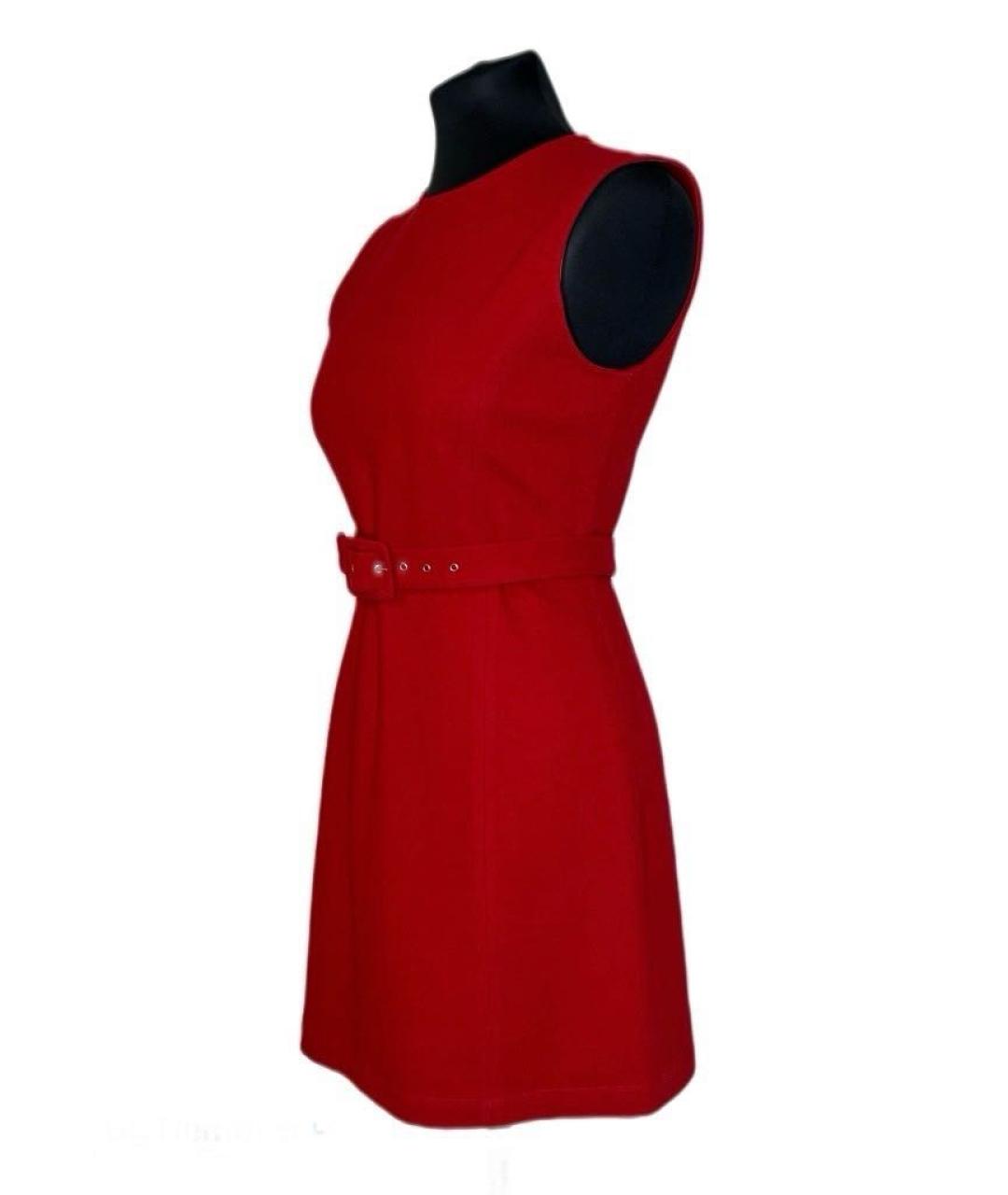ARMANI JEANS Красное шерстяное коктейльное платье, фото 3