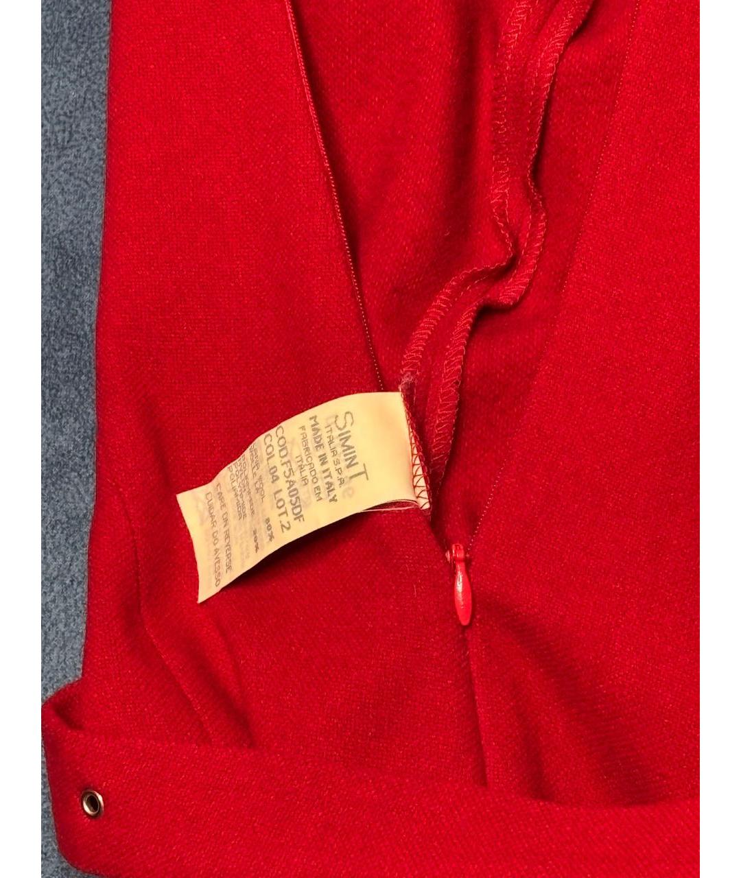 ARMANI JEANS Красное шерстяное коктейльное платье, фото 8