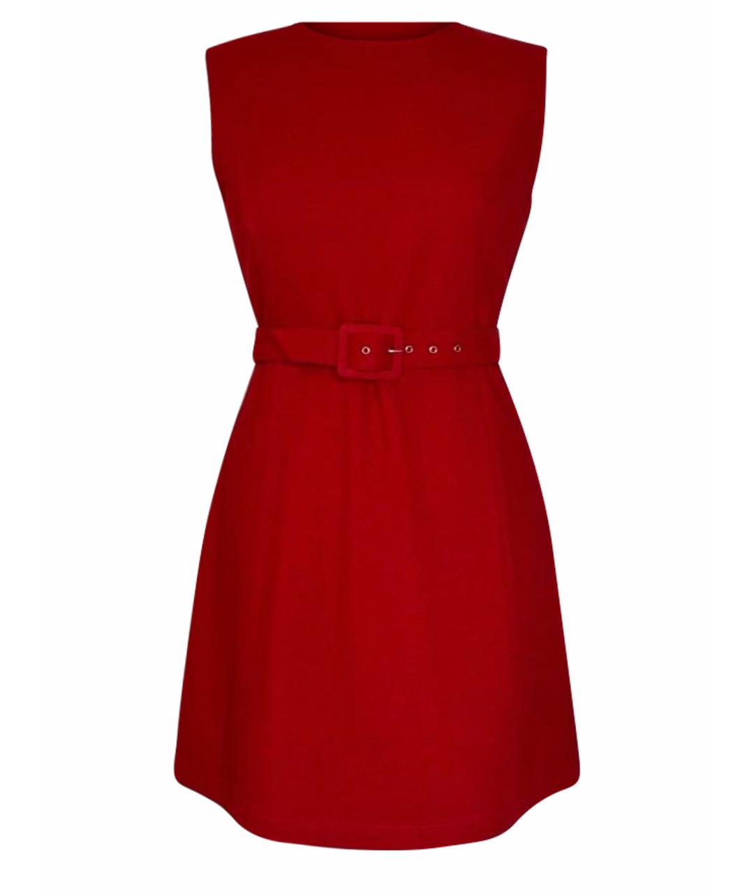 ARMANI JEANS Красное шерстяное коктейльное платье, фото 1