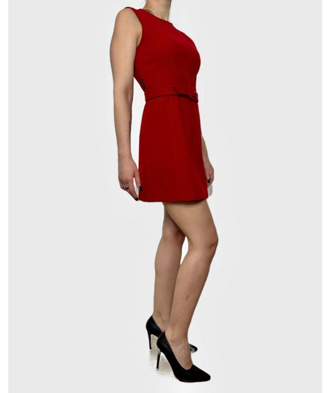 ARMANI JEANS Красное шерстяное коктейльное платье, фото 5