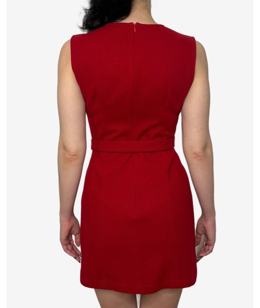 ARMANI JEANS Красное шерстяное коктейльное платье, фото 4