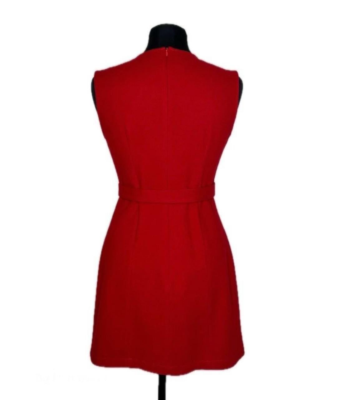 ARMANI JEANS Красное шерстяное коктейльное платье, фото 2