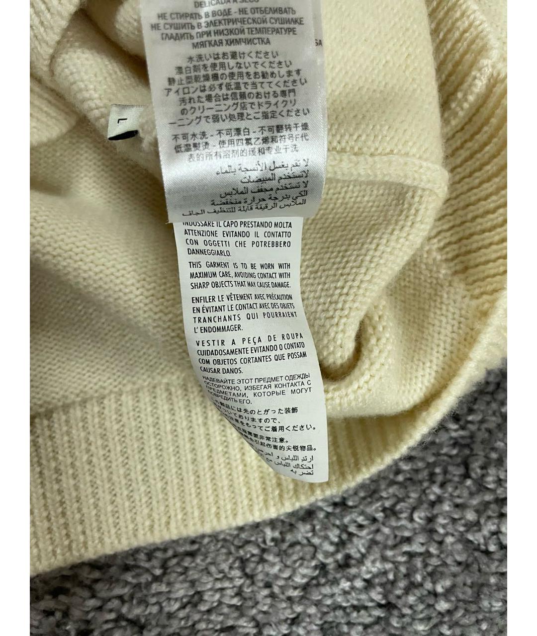 GUCCI Бежевый шерстяной джемпер / свитер, фото 7
