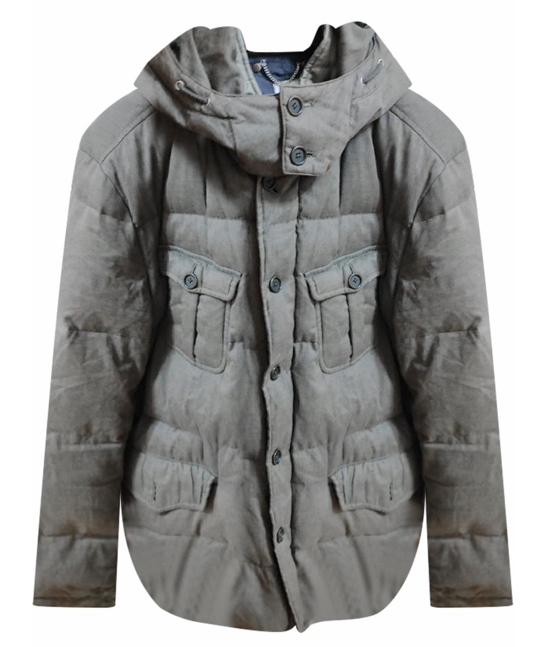 CP COMPANY Коричневый хлопковый пуховик, фото 1