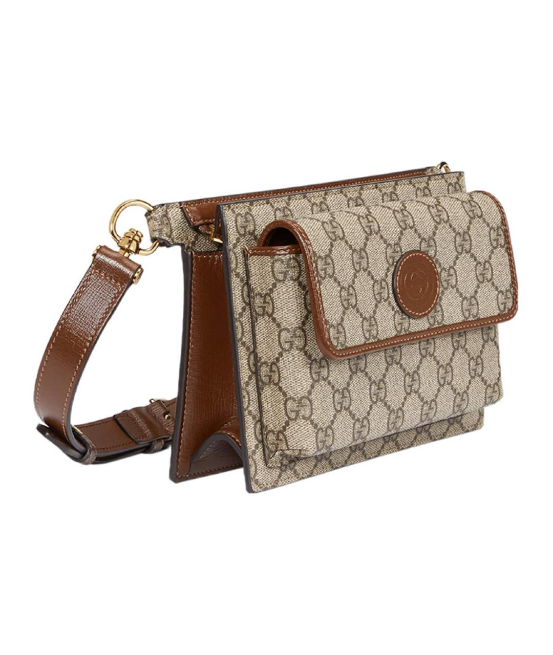 GUCCI Коричневая поясная сумка, фото 2