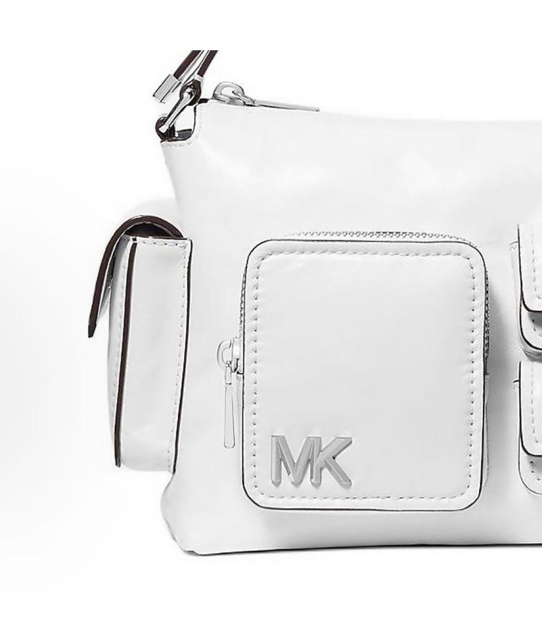MICHAEL KORS Белая кожаная сумка через плечо, фото 3
