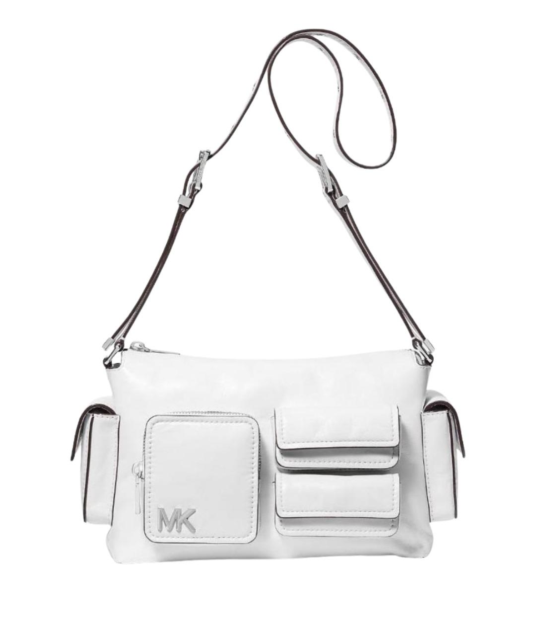 MICHAEL KORS Белая кожаная сумка через плечо, фото 1