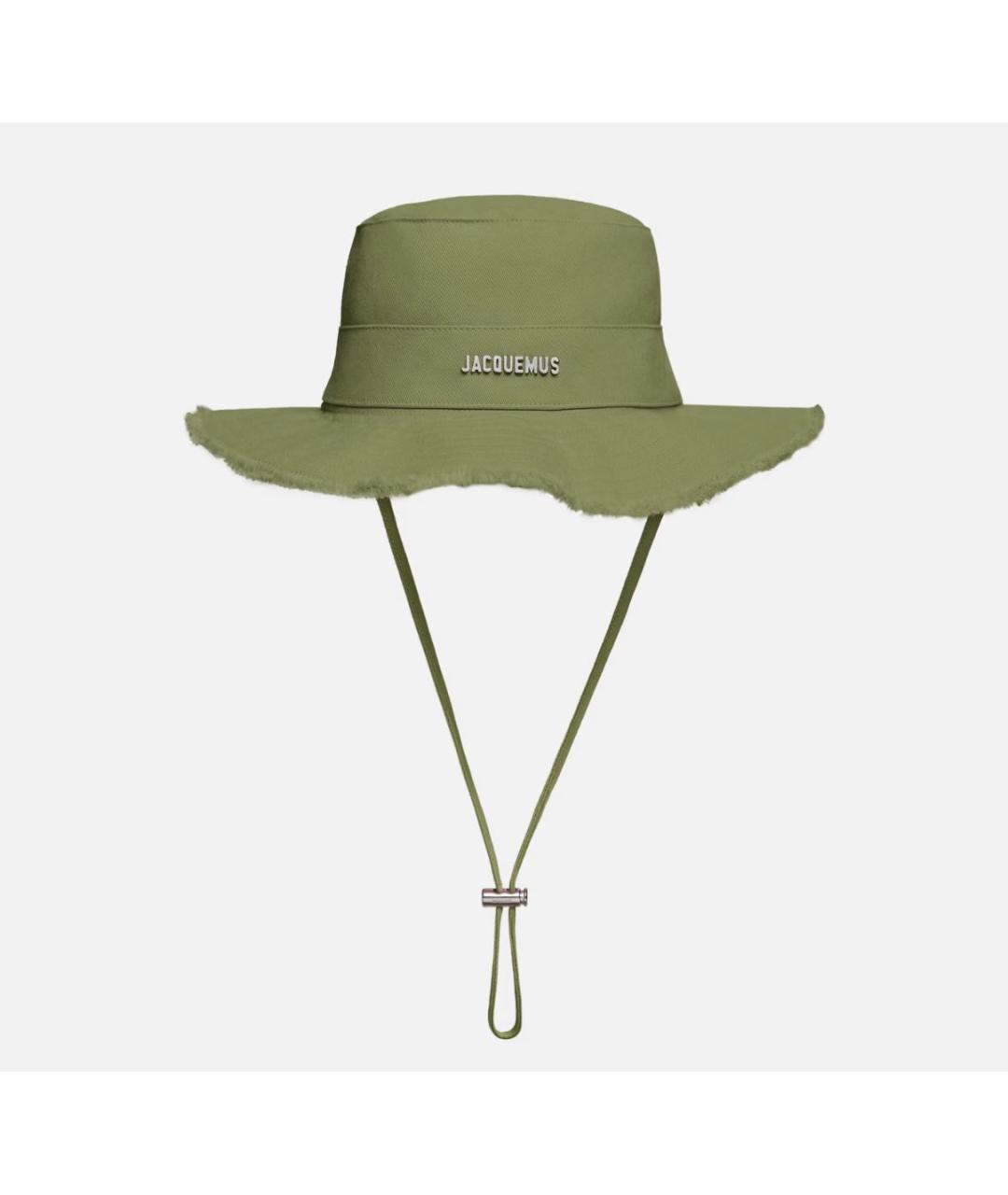 JACQUEMUS Хаки хлопковая панама, фото 9