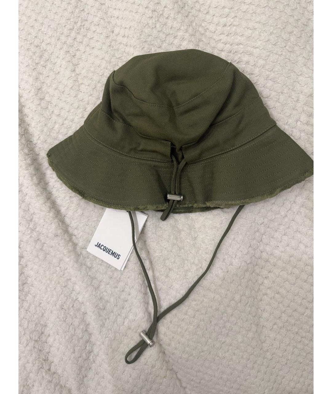 JACQUEMUS Хаки хлопковая панама, фото 4