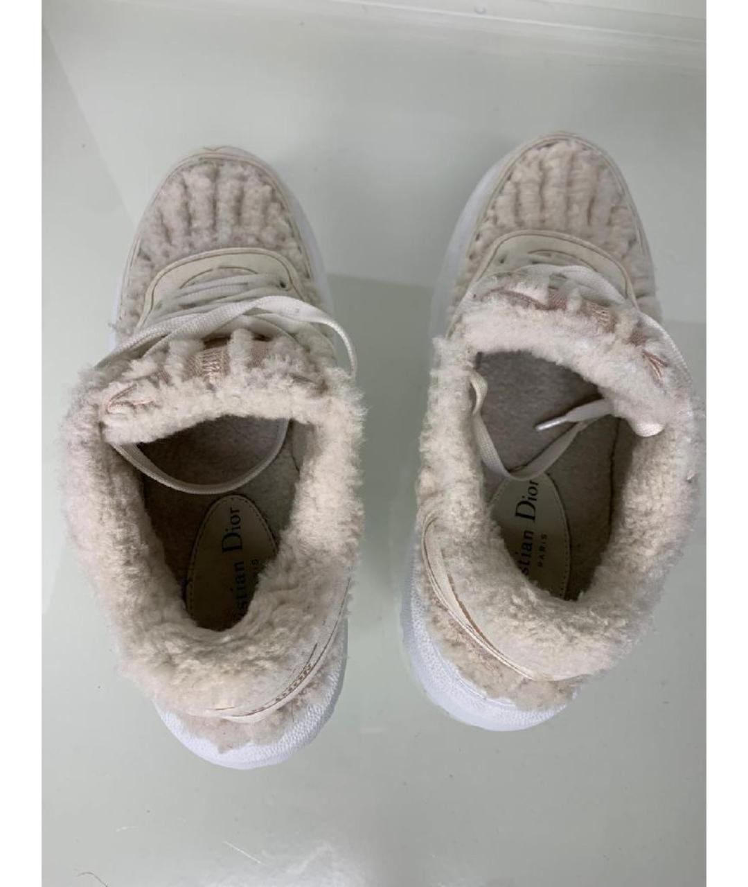 CHRISTIAN DIOR Бежевые замшевые кеды, фото 3