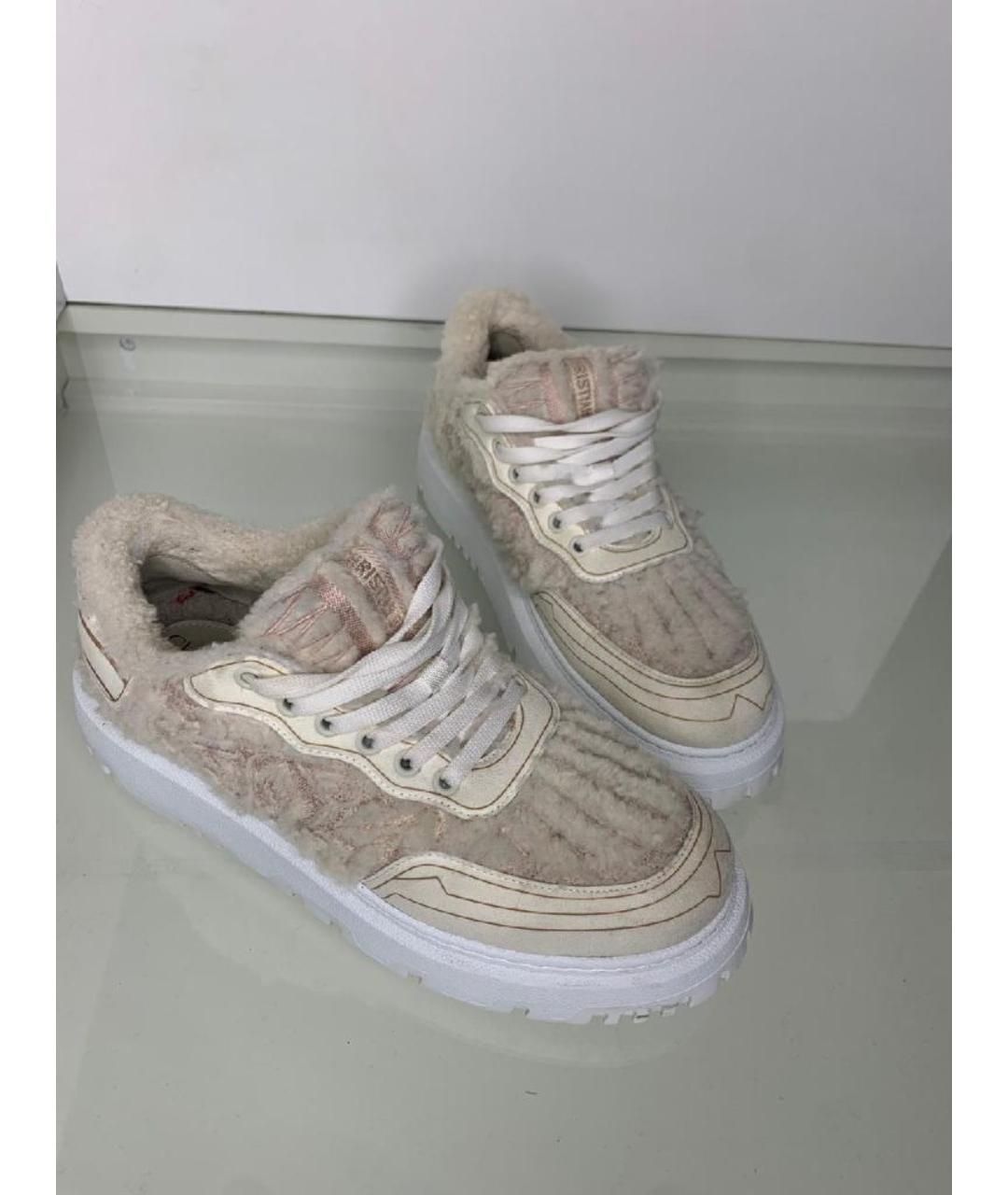 CHRISTIAN DIOR Бежевые замшевые кеды, фото 9