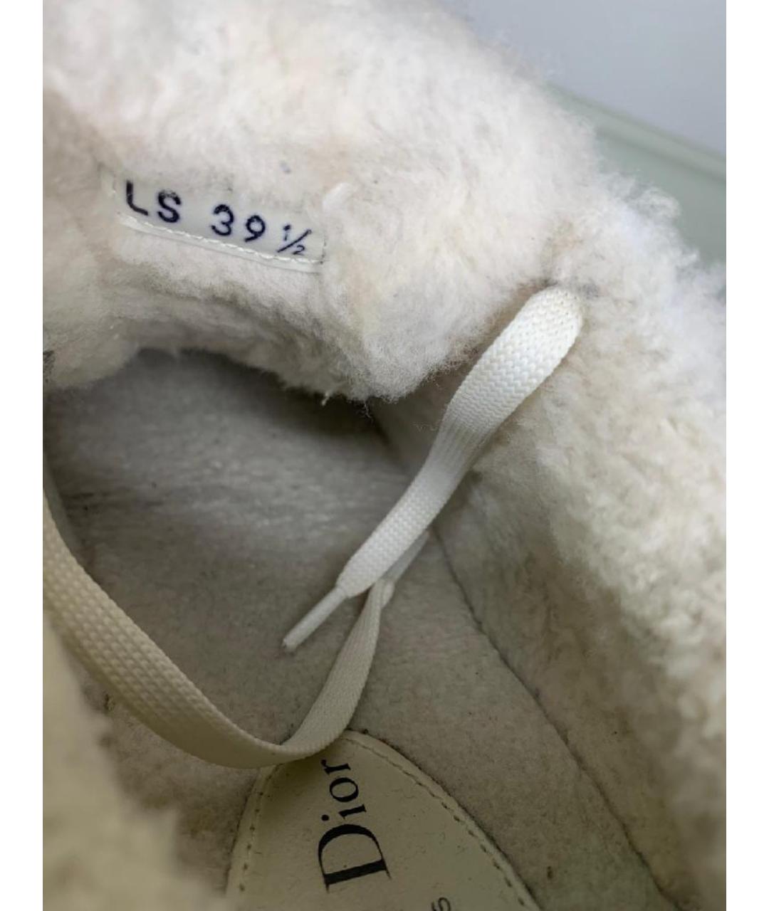 CHRISTIAN DIOR Бежевые замшевые кеды, фото 6
