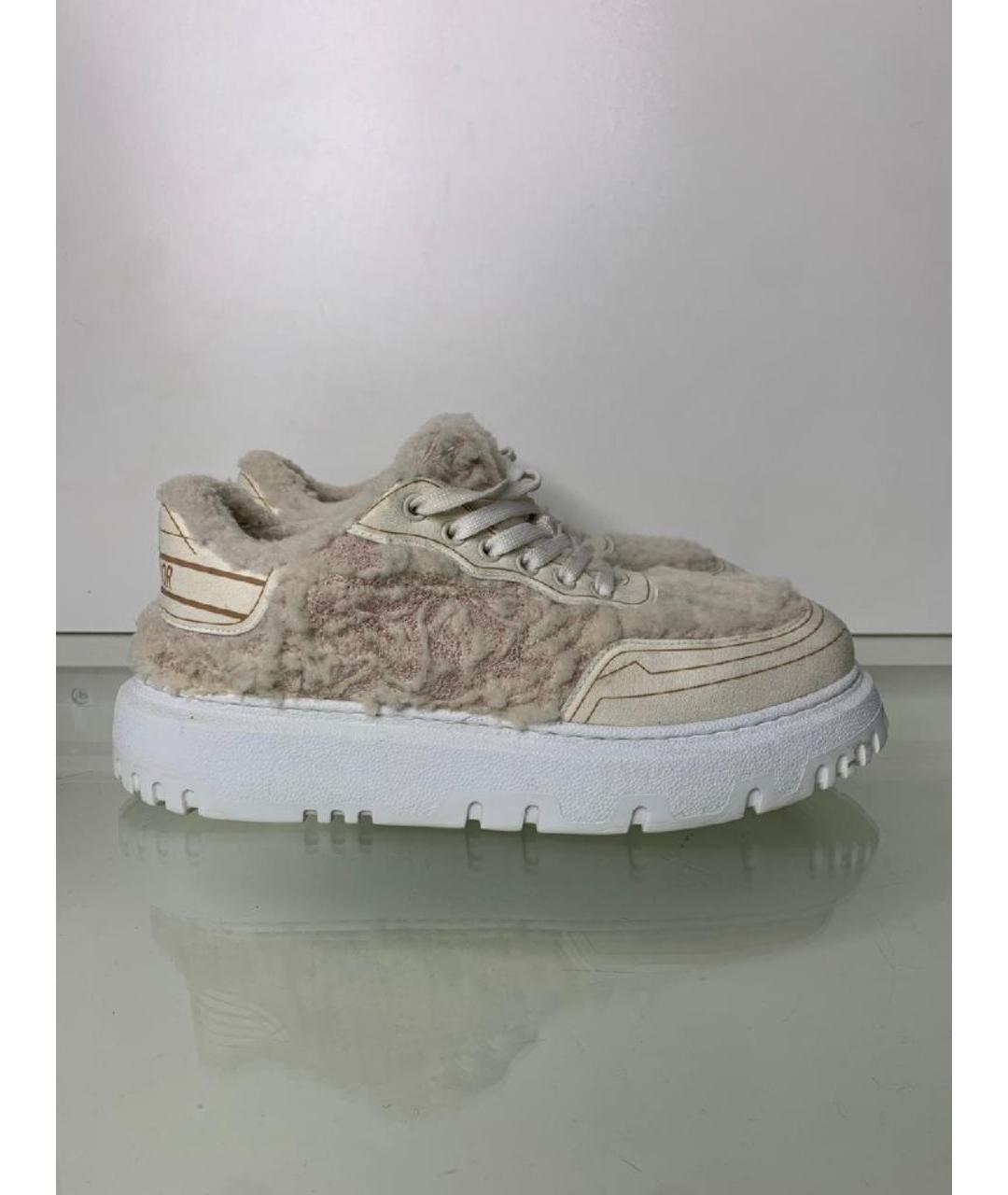 CHRISTIAN DIOR Бежевые замшевые кеды, фото 10