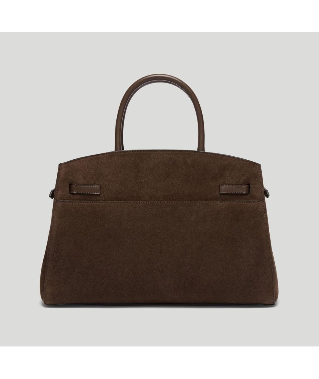 DEMELLIER Коричневая замшевая сумка с короткими ручками, фото 5