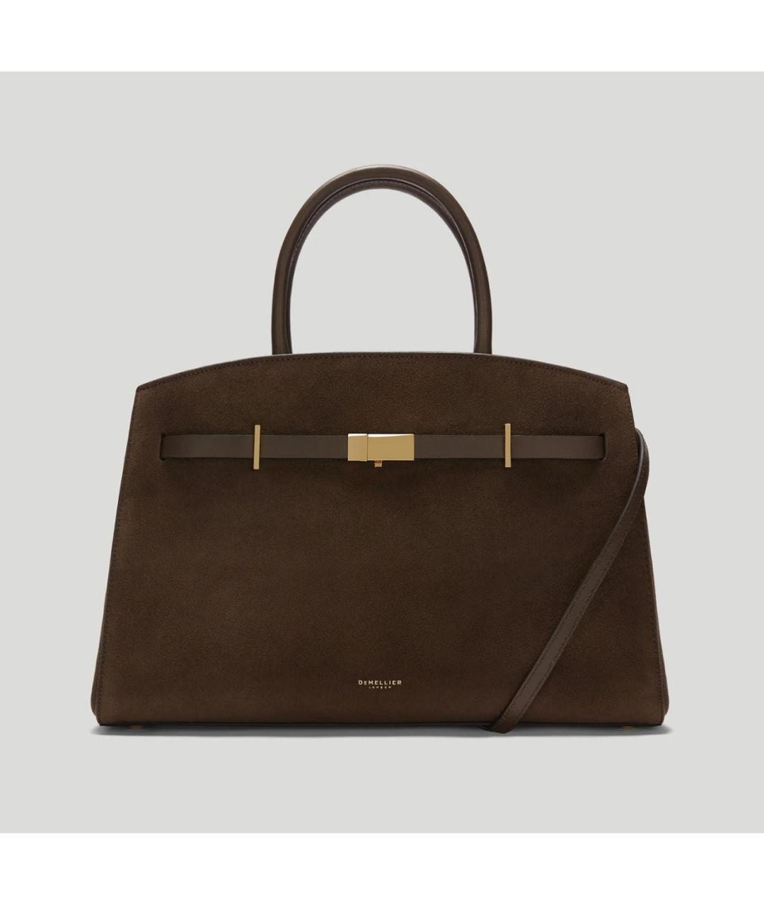 DEMELLIER Коричневая замшевая сумка с короткими ручками, фото 8
