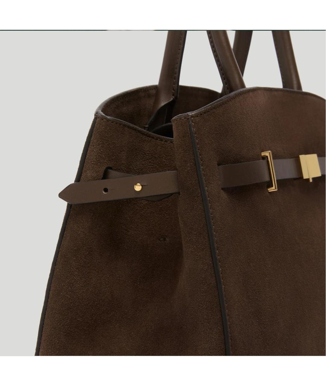 DEMELLIER Коричневая замшевая сумка с короткими ручками, фото 2