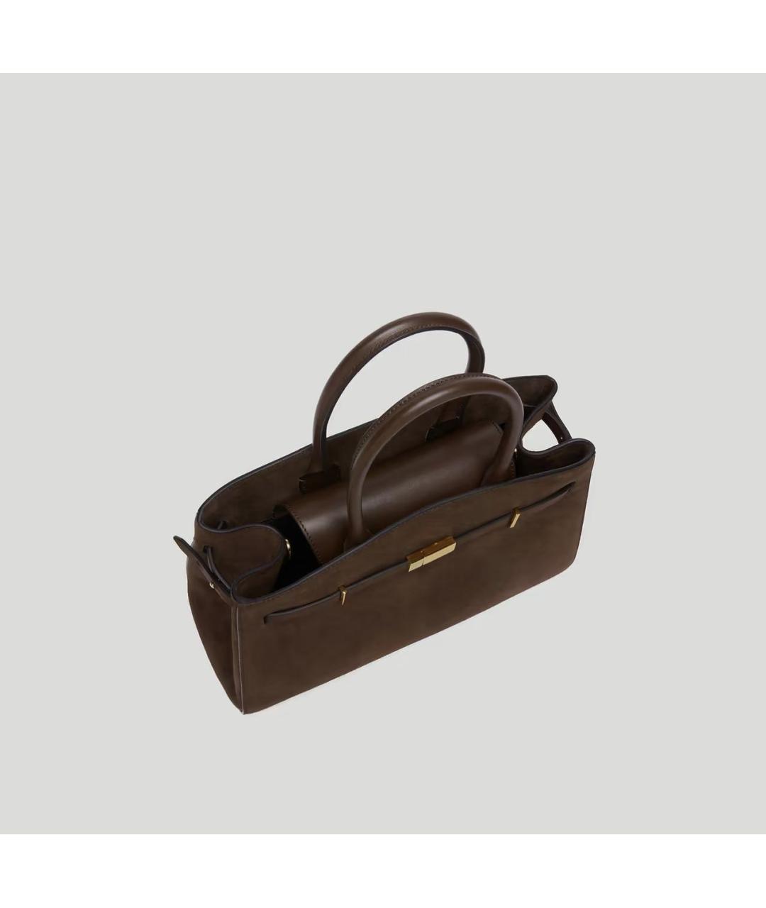 DEMELLIER Коричневая замшевая сумка с короткими ручками, фото 3