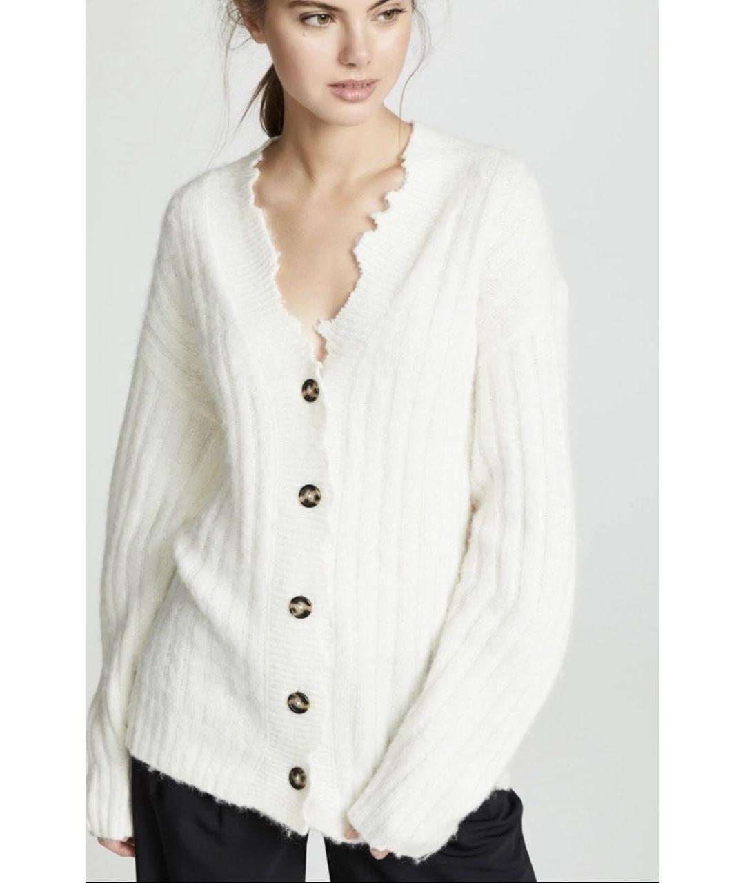 HELMUT LANG Белый шерстяной кардиган, фото 2
