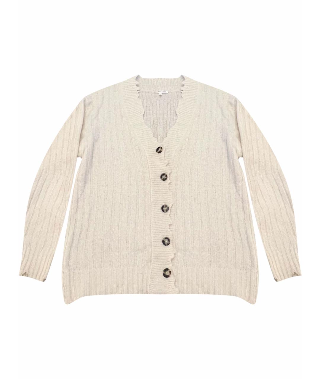 HELMUT LANG Белый шерстяной кардиган, фото 1