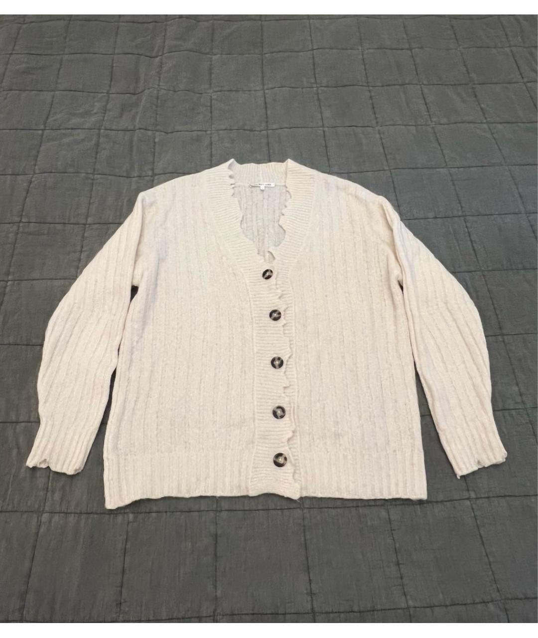 HELMUT LANG Белый шерстяной кардиган, фото 8