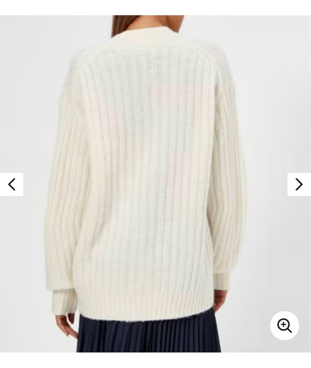 HELMUT LANG Белый шерстяной кардиган, фото 7