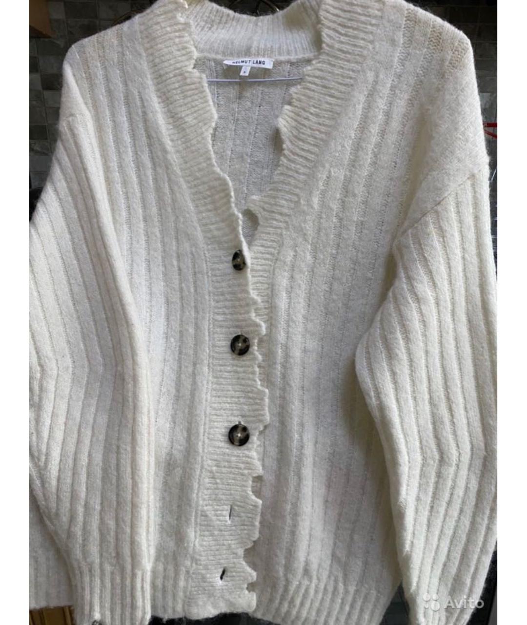 HELMUT LANG Белый шерстяной кардиган, фото 4