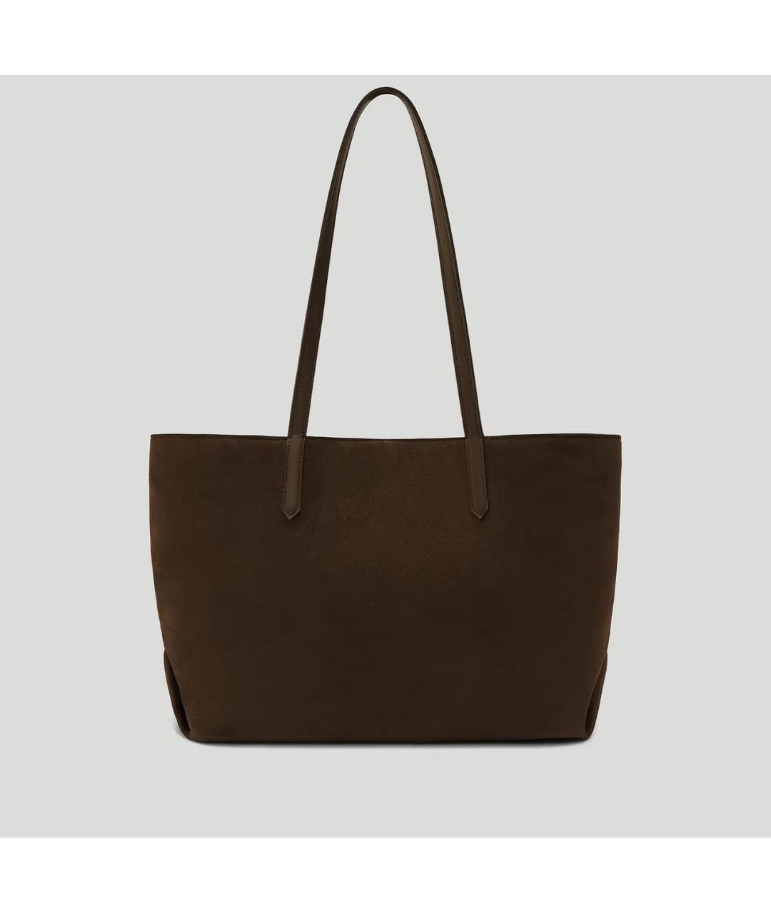 DEMELLIER Коричневая замшевая сумка с короткими ручками, фото 3