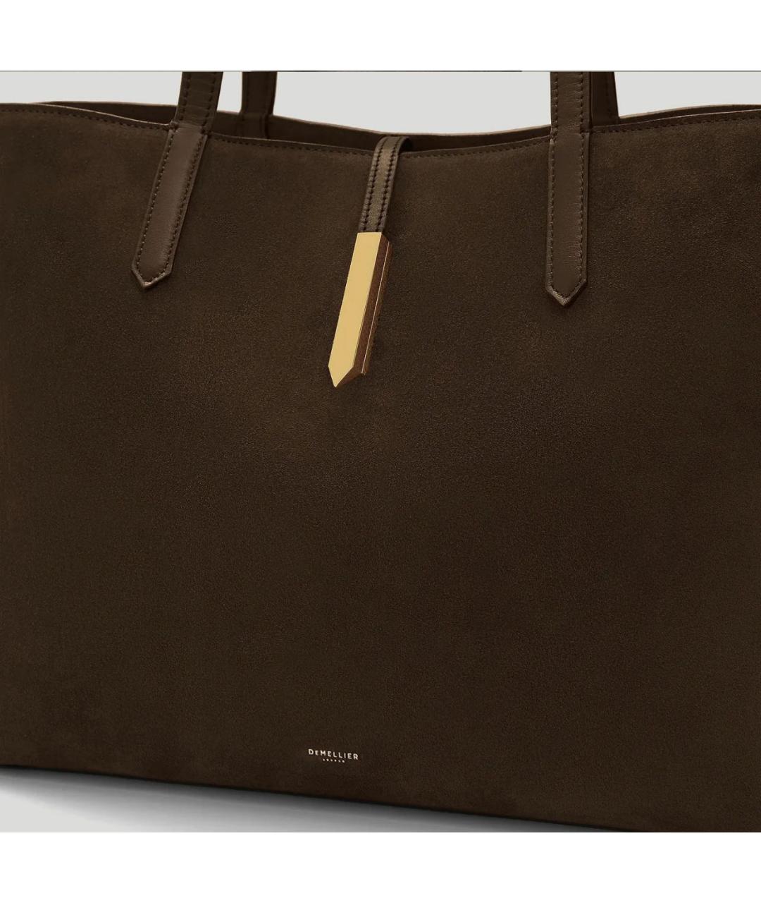 DEMELLIER Коричневая замшевая сумка с короткими ручками, фото 2