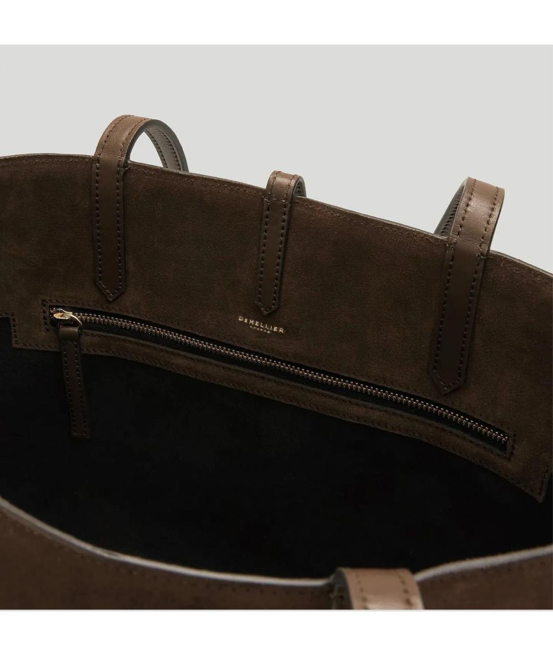 DEMELLIER Коричневая замшевая сумка с короткими ручками, фото 5