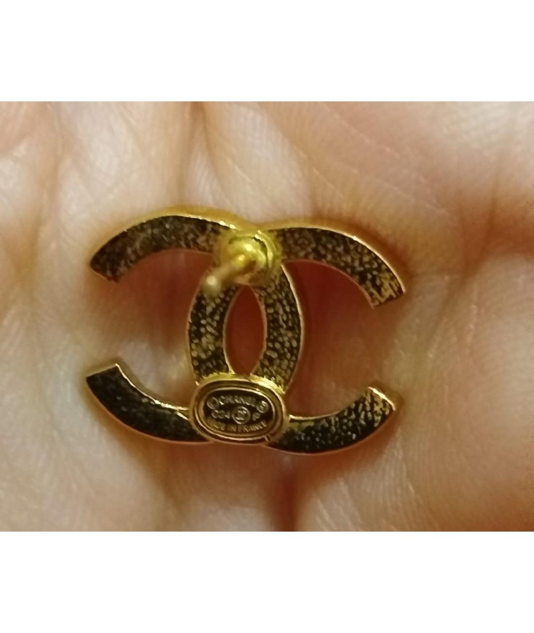 CHANEL Золотые серьги, фото 8