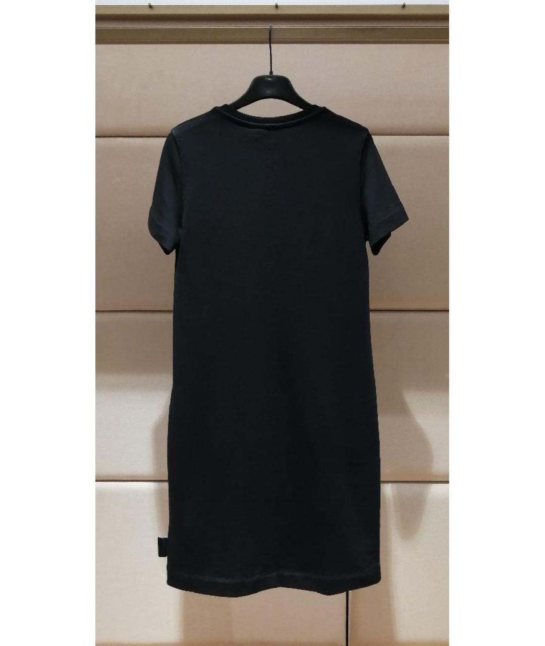 VERSACE JEANS COUTURE Черное хлопковое повседневное платье, фото 2