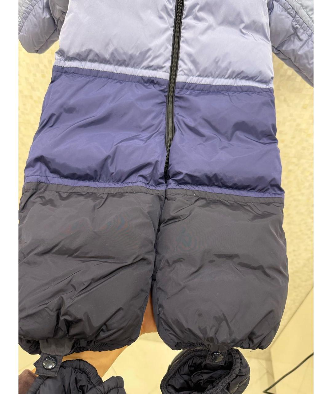 MONCLER Голубой полиэстеровый комбинезон, фото 6